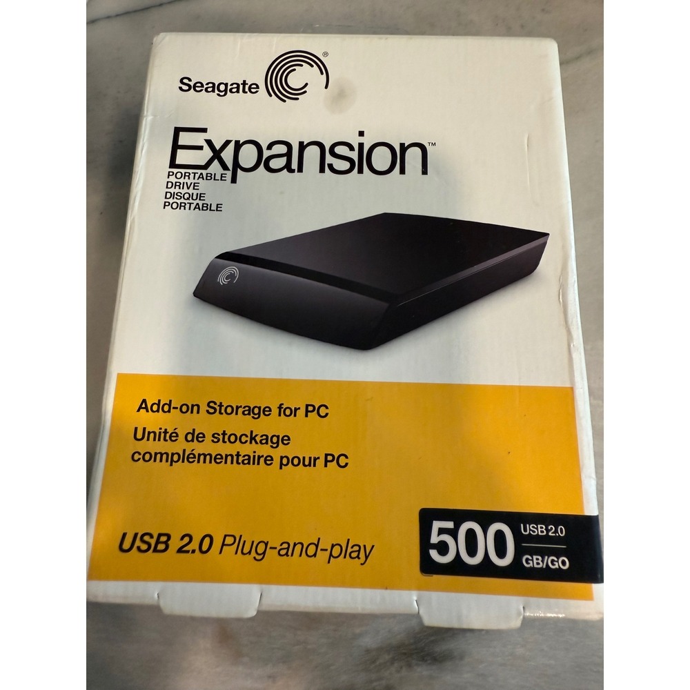 Seagate Expansion 500GB Portable External Hard Drive USB 2.0 ST905004EXA101-RK